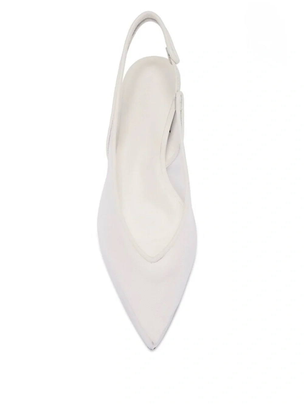 Tony Bianco White Slingback Pointed-Toe Flats